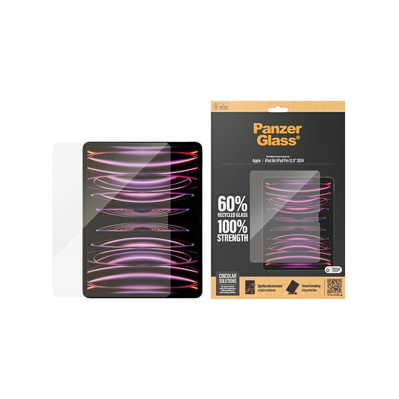 PanzerGlass Ultra-Wide Fit Apple iPad Air 13" 2024 | iPad Pro 13" 2024 Screen Protection 2835