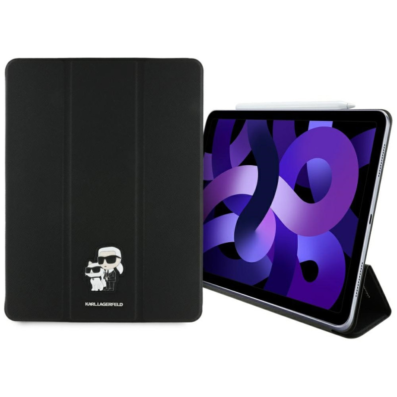 Etui Karl Lagerfeld Saffiano Magnetic Karl &Choupette do iPad Air 13" 2024, czarne