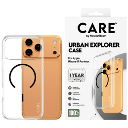 Etui CARE by PanzerGlass Flagship Urban Explorer w. Black MagSafe do iPhone 17 Pro Max przezroczysty