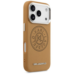 Etui Karl Lagerfeld Point & Metal Logo MagSafe do iPhone 17 Pro Max brązowy