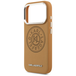 Etui Karl Lagerfeld Point & Metal Logo MagSafe do iPhone 17 Pro Max brązowy