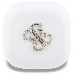 Słuchawki TWS Guess 4G Metal Logo biały