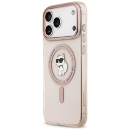 Etui Karl Lagerfeld IML Choupette MagSafe do iPhone 17 Pro Max różowy