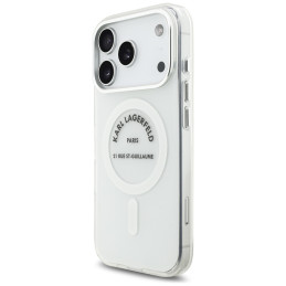 Etui Karl Lagerfeld IML Karl RSG Logo MagSafe do iPhone 17 Pro przezroczysty