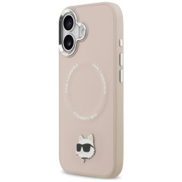 Etui Karl Lagerfeld Choupette Pin MagSafe do iPhone 17 różowy