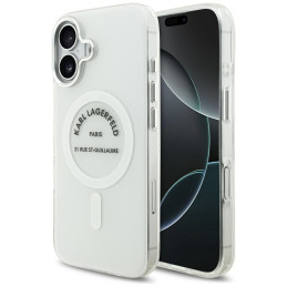 Etui Karl Lagerfeld IML Karl RSG Logo MagSafe do iPhone 17 przezroczysty
