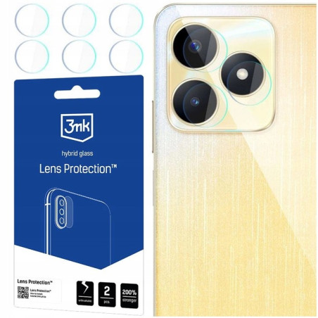 Szkło na obiektyw aparatu 3mk Lens Protection do Realme C51/C53, 4szt