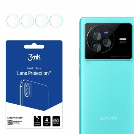 Szkło na obiektyw aparatu 3mk Lens Protection do Vivo X80, 4szt