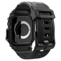 Etui z paskiem Spigen Rugged Armor Pro do Apple Watch 10 42mm, czarne matowe