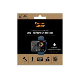 Szkło antybakteryjne Panzerglass do Apple Watch 7 45mm, czarna ramka