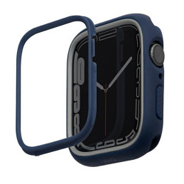 Hybrydowa ochrona etui UniQ Moduo do Apple Watch 4/5/6/7/8/9/SE/SE2 44/45mm, niebieski-szary