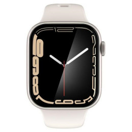 Szkło hybrydowe + Aplikator Spigen Pro Flex EZ Fit do Apple Watch 7 45mm, czarne, 2 sztuki