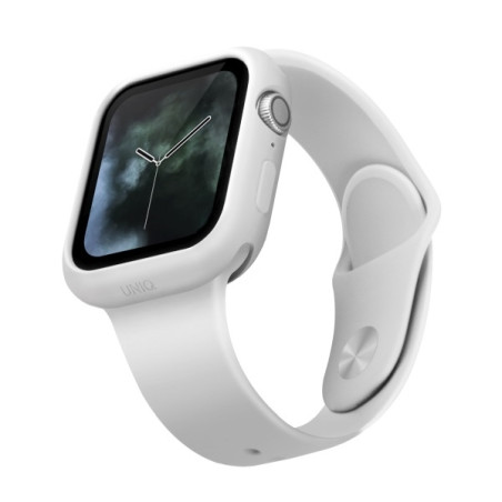 Etui UNIQ Lino do Apple Watch Series 4/5/6/SE 44mm., białe