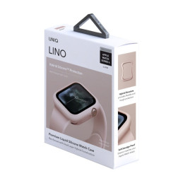 Etui UNIQ Lino do Apple Watch Series 4/5/6/SE 44mm., różowe