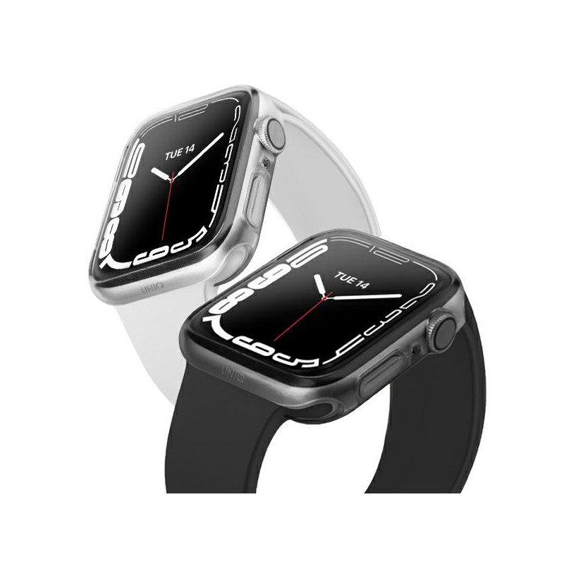 Etui UNIQ Glase do Apple Watch Series 7/8/9 41mm., przezroczysto-dymne Podwójne