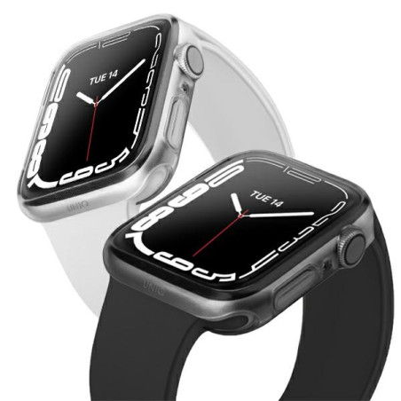 Etui UNIQ Glase do Apple Watch Series 7/8/9 41mm., przezroczysto-dymne Podwójne
