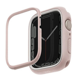 Hybrydowa ochrona etui UniQ Moduo do Apple Watch4/5/6/7/8/9/SE/SE2 40/41mm, różowy-biały