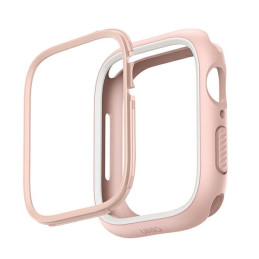 Hybrydowa ochrona etui UniQ Moduo do Apple Watch4/5/6/7/8/9/SE/SE2 40/41mm, różowy-biały