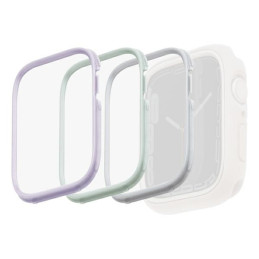 Ramka do etui UNIQ Moduo 3in1 do Apple Watch 4/5/6/7/8/9/SE/SE2 40/41mm, Szałwiowy-Lillak-Biały