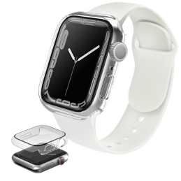 Etui z ochroną ekranu UNIQ Legion do Apple Watch 7/8/ 9 41mm, przezroczyste