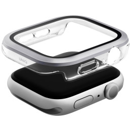 Etui z ochroną ekranu UNIQ Voute do Apple Watch Series 10 46mm, srebrny