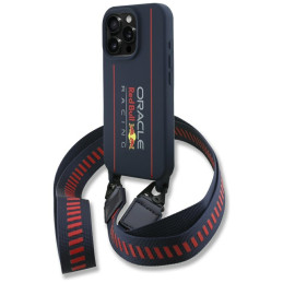 Etui Red Bull Silicone Strap and Vertical Logo MagSafe do iPhone 16 Pro, granatowy