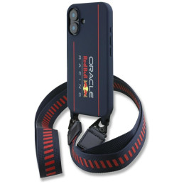 Etui Red Bull Silicone Strap and Vertical Logo MagSafe do iPhone 16, granatowy