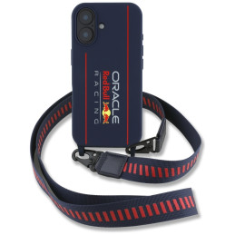 Etui Red Bull Silicone Strap and Vertical Logo MagSafe do iPhone 16, granatowy