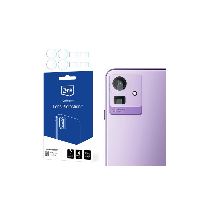 Szkło na obiektyw aparatu 3mk Lens Protection do Cubot Note 50, 4szt