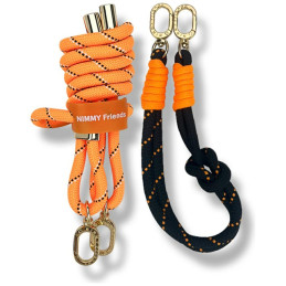 Zestaw crossbody + handstrap Nimmy Cool&Cute 2.0 pomarańczowo czarny