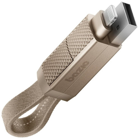 Kabel Bazic GoCharge Alucable 4w1 (USB-A/USB-C - USB-C/Lightning) 15cm 60W 3A PD Fast Charge złoty