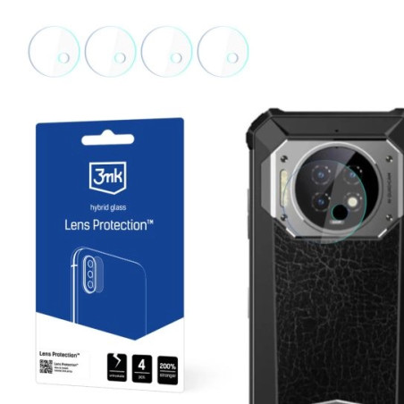 Szkło na obiektyw aparatu 3mk Lens Protection do Oukitel WP19, 4szt