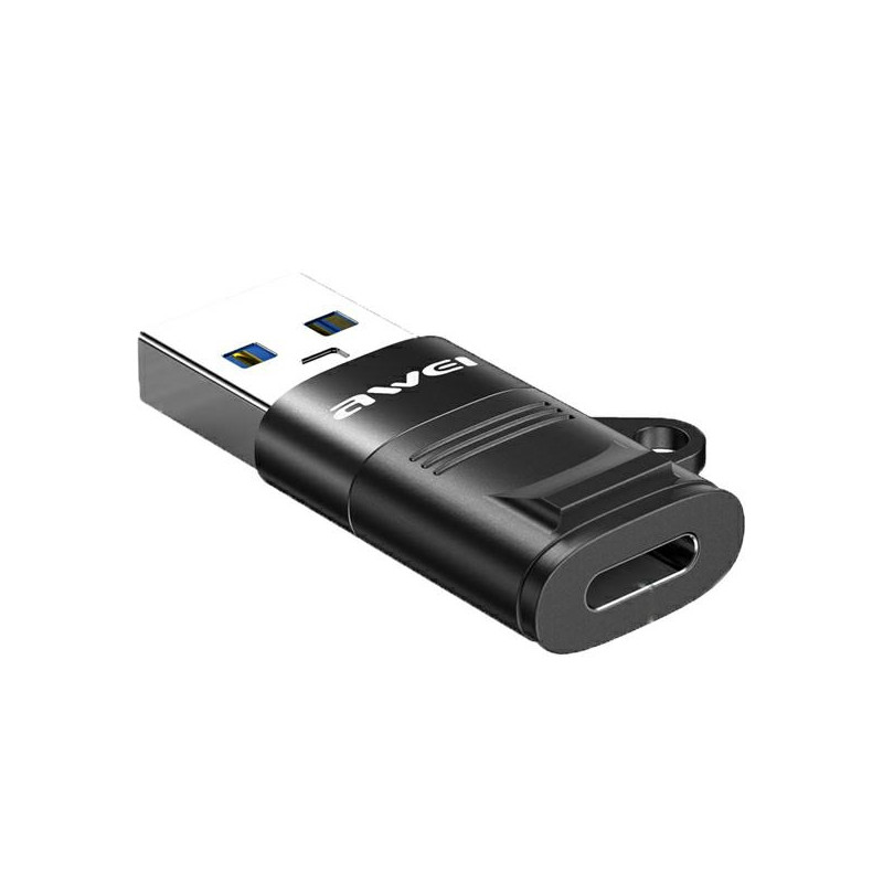 Adapter AWEI CL-13 USB-C/USB-A czarny