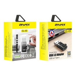 Adapter AWEI CL-13 USB-C/USB-A czarny