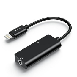 Adapter AWEI CL-121 Lightning-Lightning/ Jack 3.5 2w1 czarny