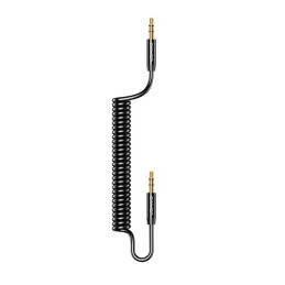 Adapter USAMS Spring audio jack 3,5mm -3,5mm 1,2m czarny