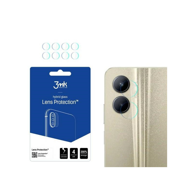 Szkło na obiektyw aparatu 3mk Lens Protection do Realme C33, 4szt