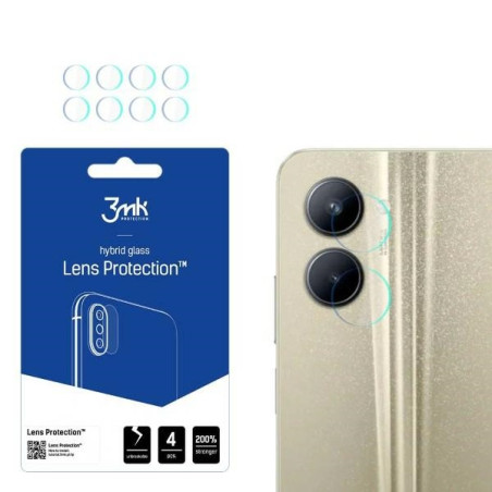 Szkło na obiektyw aparatu 3mk Lens Protection do Realme C33, 4szt