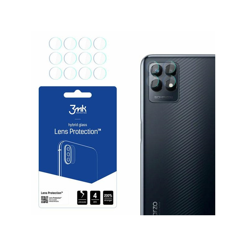 Szkło na obiektyw aparatu 3mk Lens Protection do Realme Narzo 50 5G, 4szt