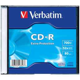 Płyta CD-R Verbatim 700MB 52x Extra Protection biały