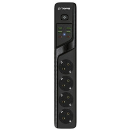 Listwa zasilająca 2m 3000W Power Socket P-04 (4xAC + 4xUSB + 2xType-C) Proove, czarna