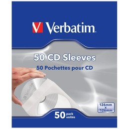 Koperty papierowe na dyski CD Verbatim 50szt białe 