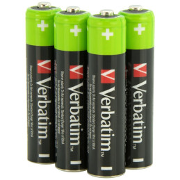 Akumulator Verbatim NiMH AAA 950mAh Premium HR03 4szt czarny
