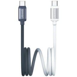 Kabel USAMS Bicolor Series SJ756 PD 60W  USB-C/USB-C 1.2m czarno biały