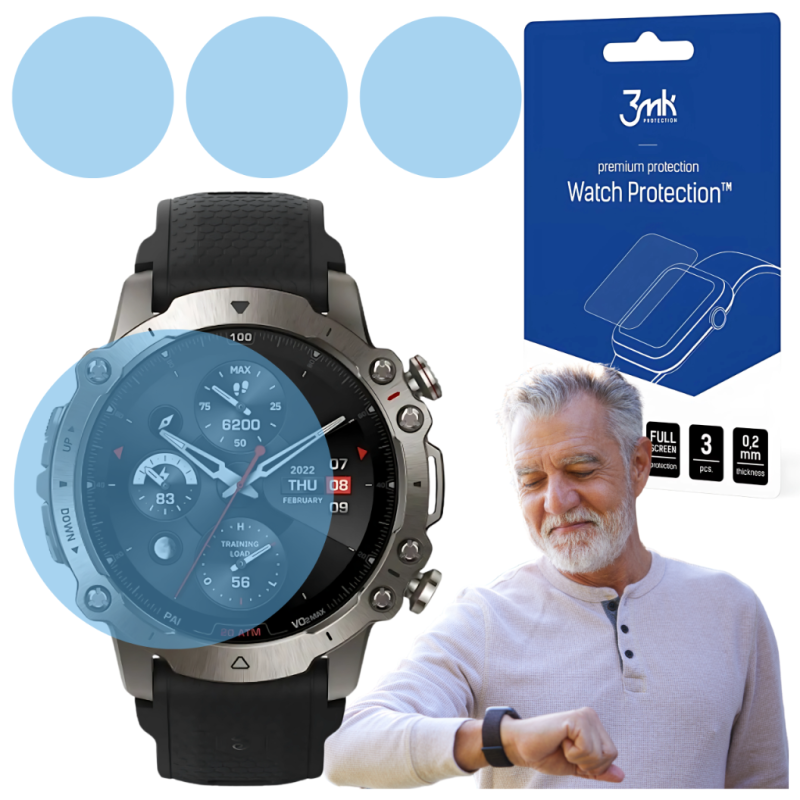 Szkło Hybrydowe 3MK FlexibleGlass Watch do Amazfit Falcon