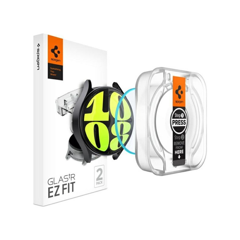 Szkło do etui + Aplikator Spigen Glas.tr EZ Fit do Galaxy Watch 7 40mm, 2 sztuki