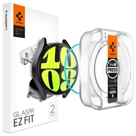 Szkło do etui + Aplikator Spigen Glas.tr EZ Fit do Galaxy Watch 7 40mm, 2 sztuki