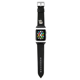 Pasek Karl Lagerfeld Saffiano Karl Heads do Apple Watch 38/40/41mm czarny