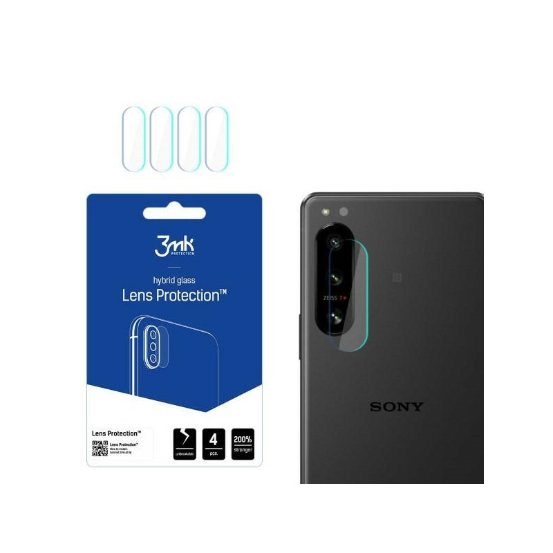 Szkło na obiektyw aparatu 3mk Lens Protection do Sony Xperia 5 IV, 4szt