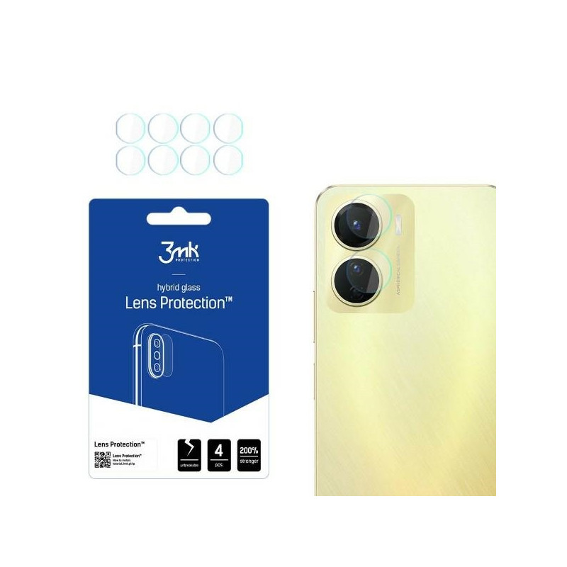Szkło na obiektyw aparatu 3mk Lens Protection do Vivo Y16, 4szt